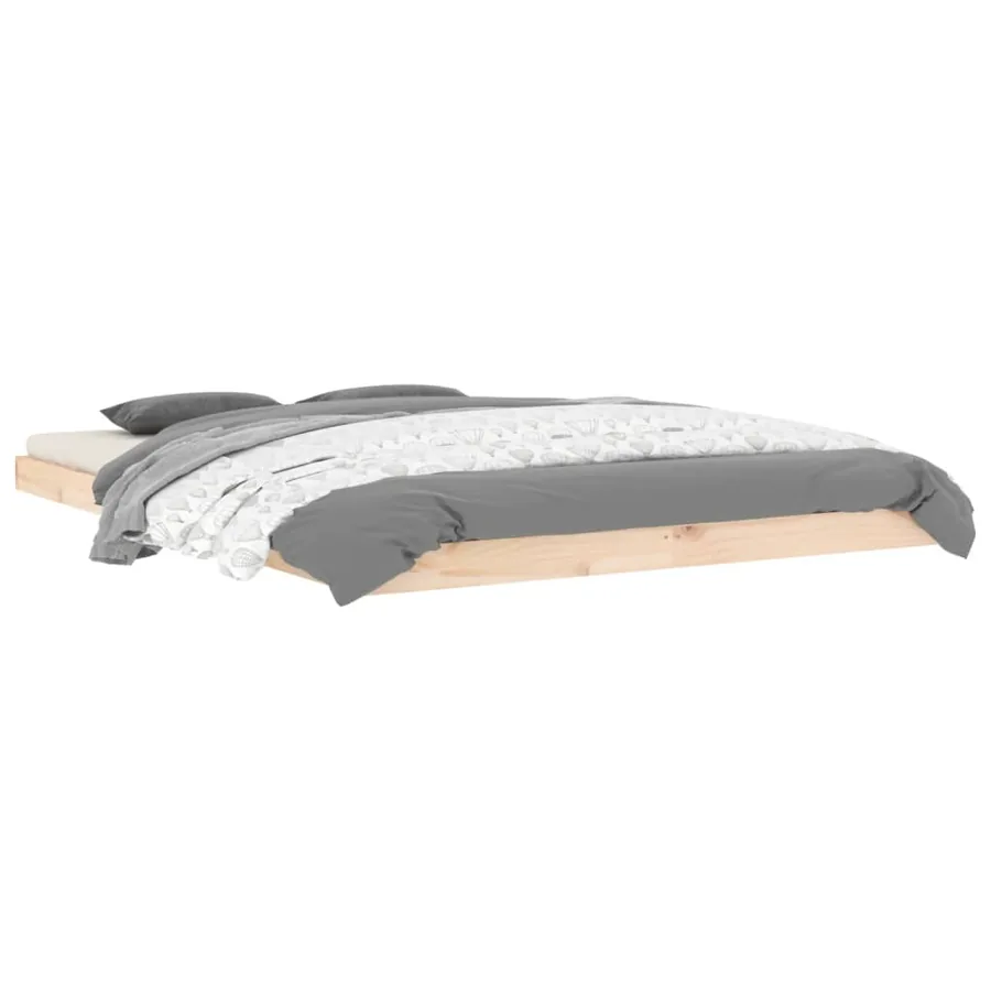 Cadre de lit sans matelas 140x200 cm bois massif de pin - 3