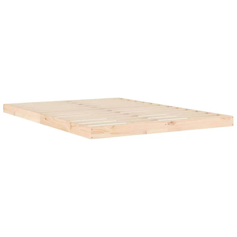 Cadre de lit sans matelas 140x200 cm bois massif de pin - 4