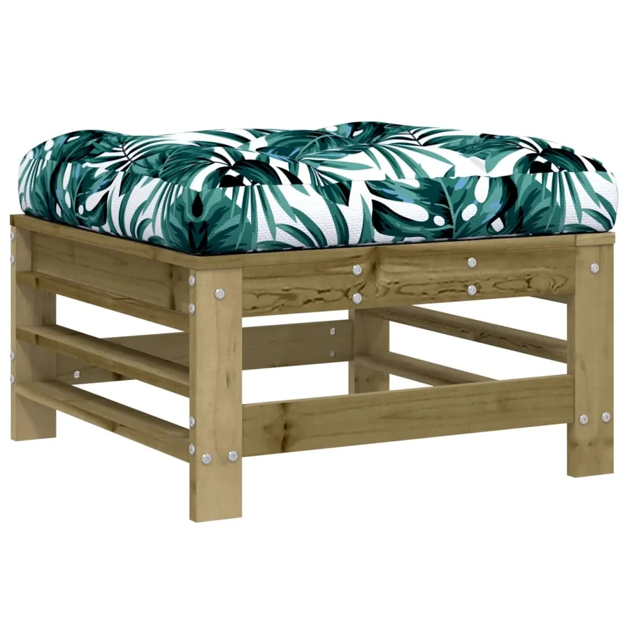 Salon de jardin 3 pcs avec coussins bois de pin imprégné - 6