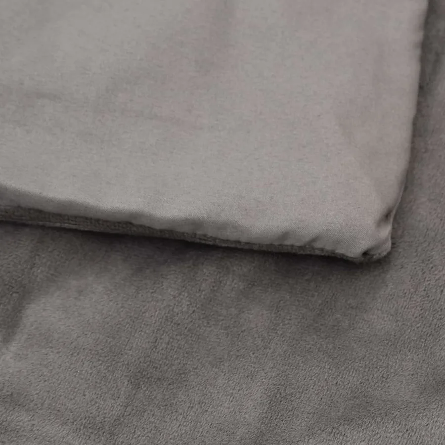 Couverture lestée avec housse Gris 200x220 cm 9 kg Tissu - 5