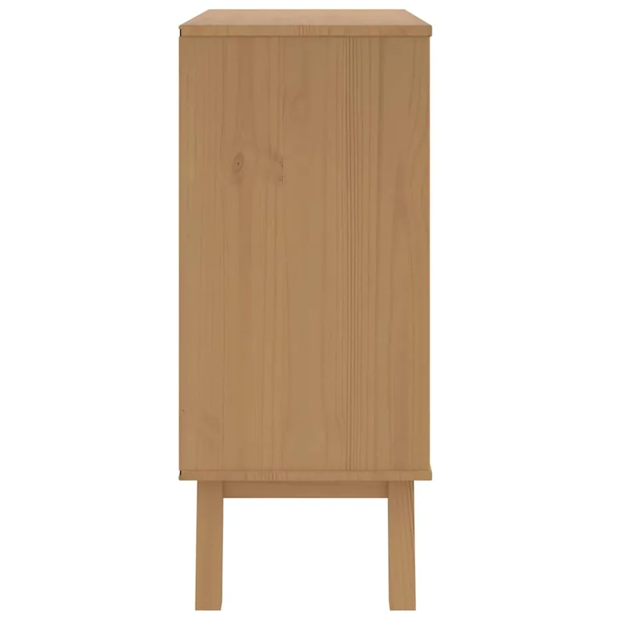 Armoire à tiroirs OLDEN gris et marron bois de pin solide - 8