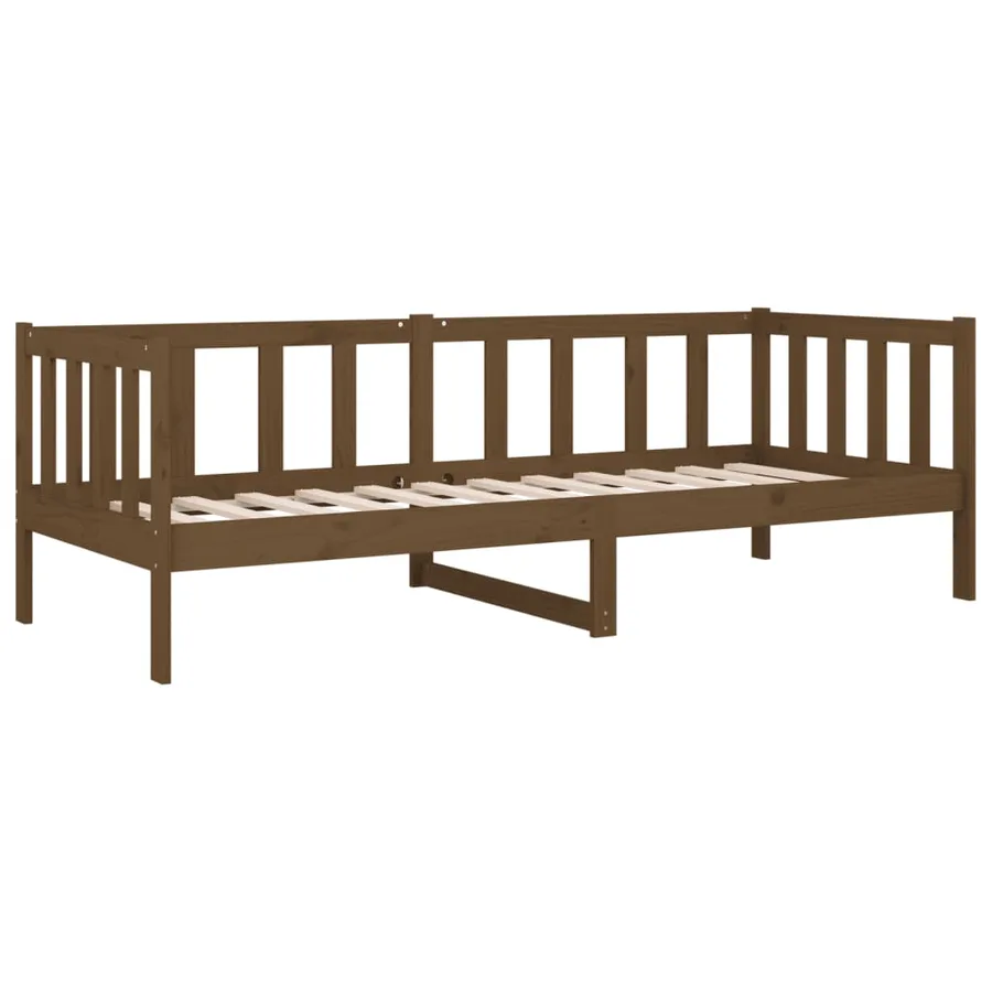 Lit de jour sans matelas marron miel 80x200 cm bois pin massif - 5