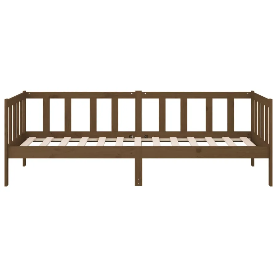 Lit de jour sans matelas marron miel 80x200 cm bois pin massif - 6