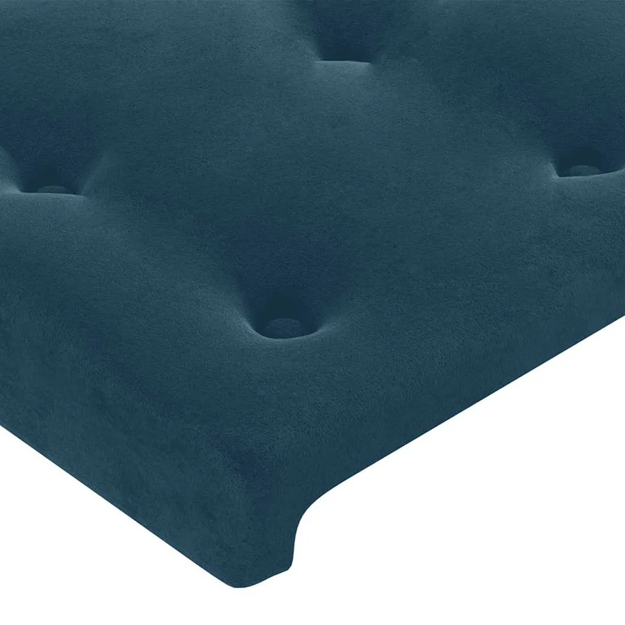 Tête de lit à LED Bleu foncé 90x5x118/128 cm Velours - 5