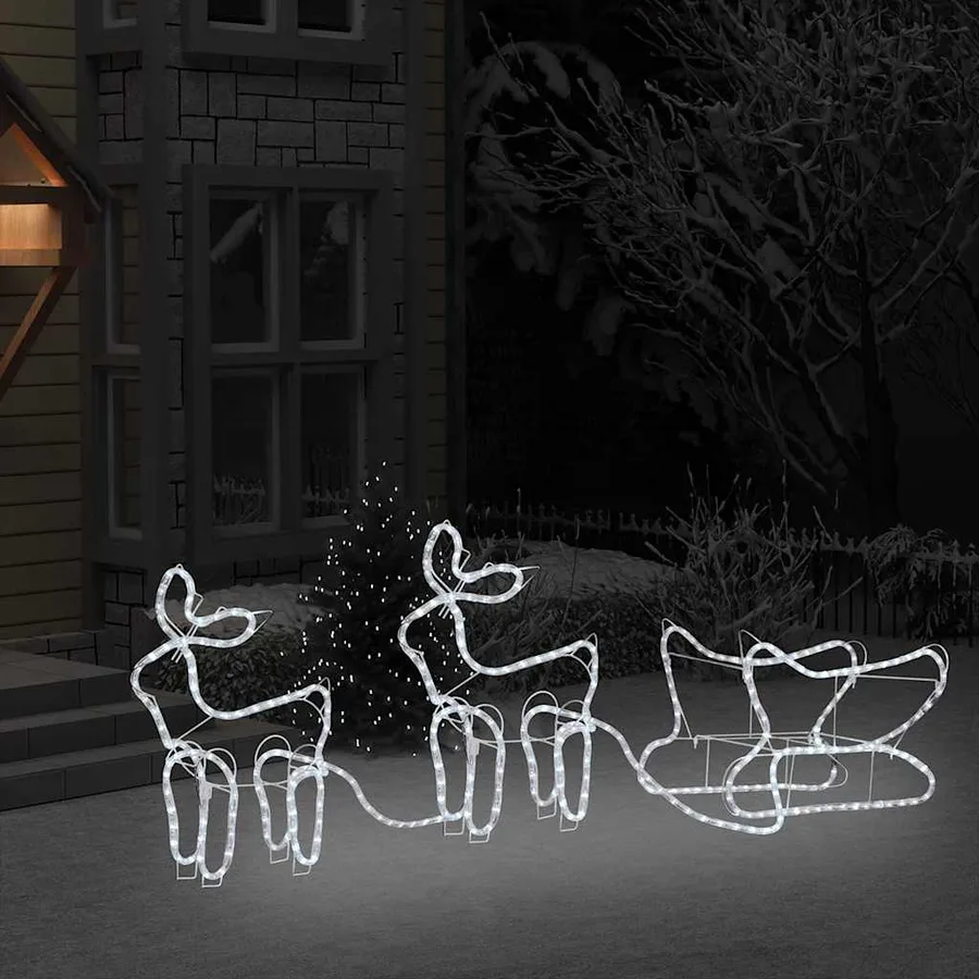 Décoration de Noël d'extérieur Renne et traîneau 576 LED - 3