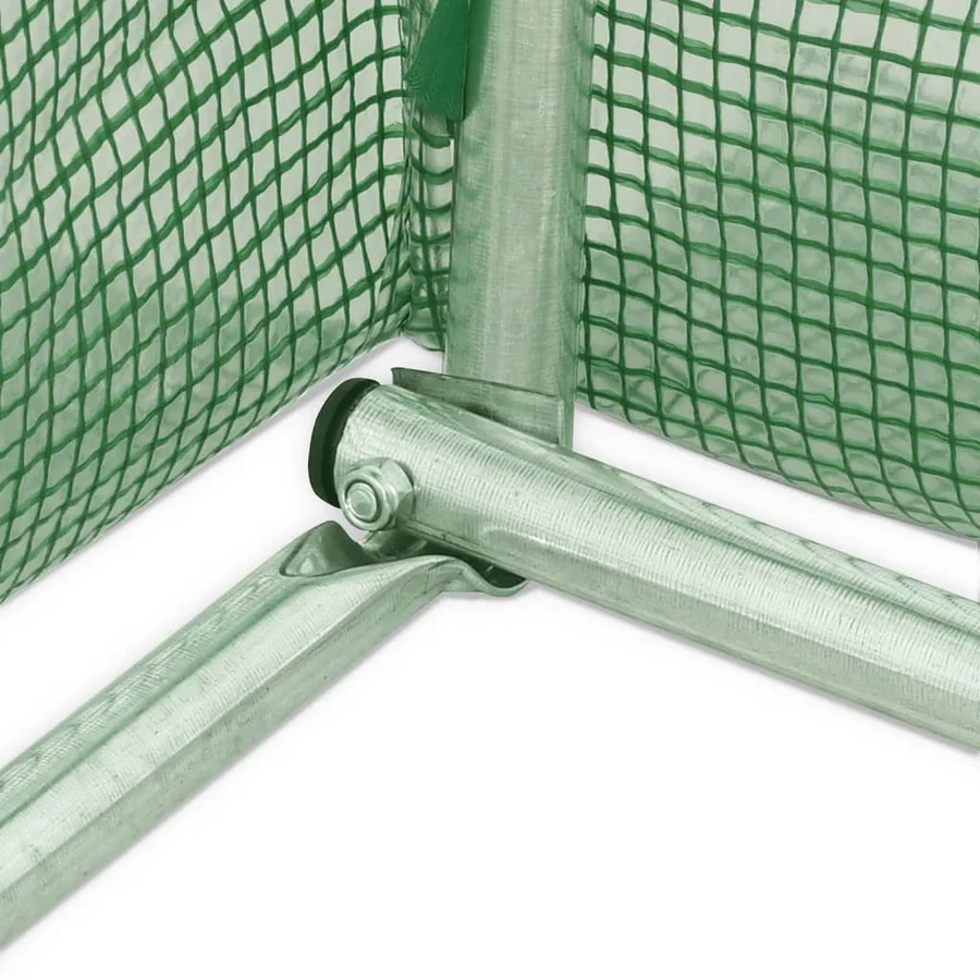 Serre avec cadre en acier vert 28 m² 14x2x2 m - 11