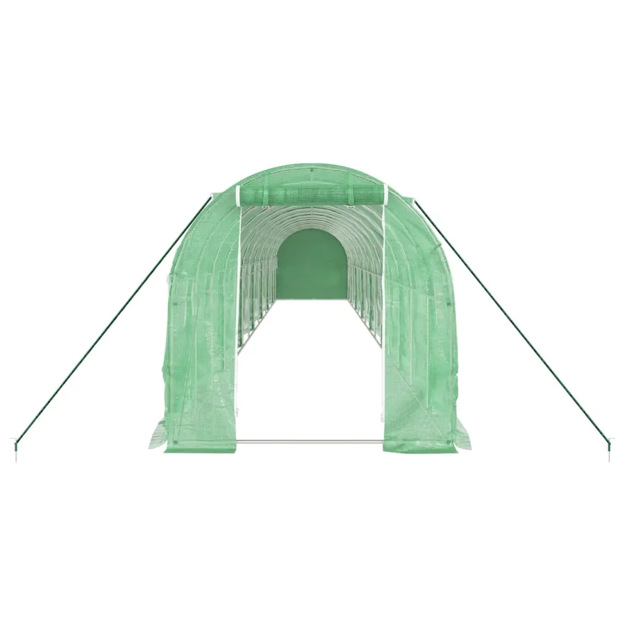 Serre avec cadre en acier vert 28 m² 14x2x2 m - 4