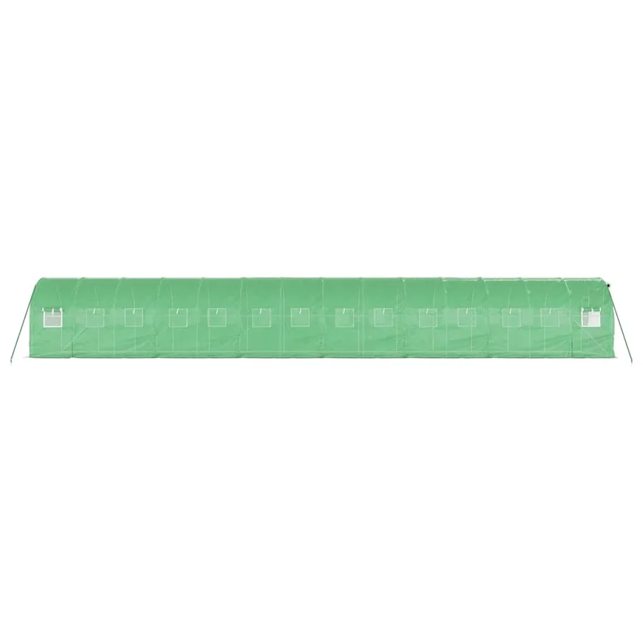 Serre avec cadre en acier vert 28 m² 14x2x2 m - 5