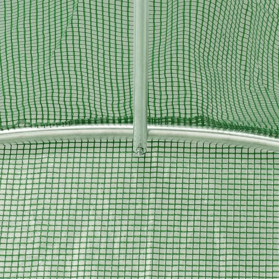Serre avec cadre en acier vert 28 m² 14x2x2 m - 9