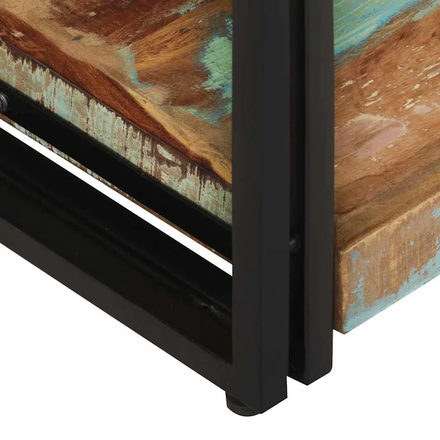 Meuble TV 90x30x40 cm Bois de récupération massif - 6