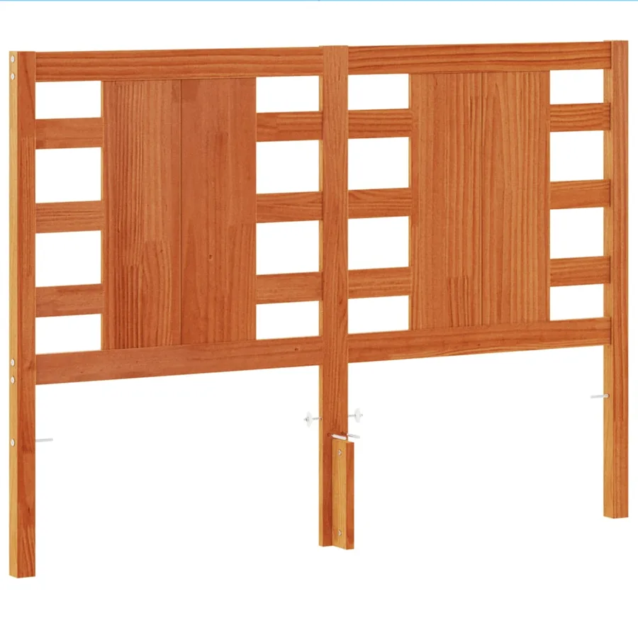 Tête de lit cire marron 135 cm bois massif de pin - 2
