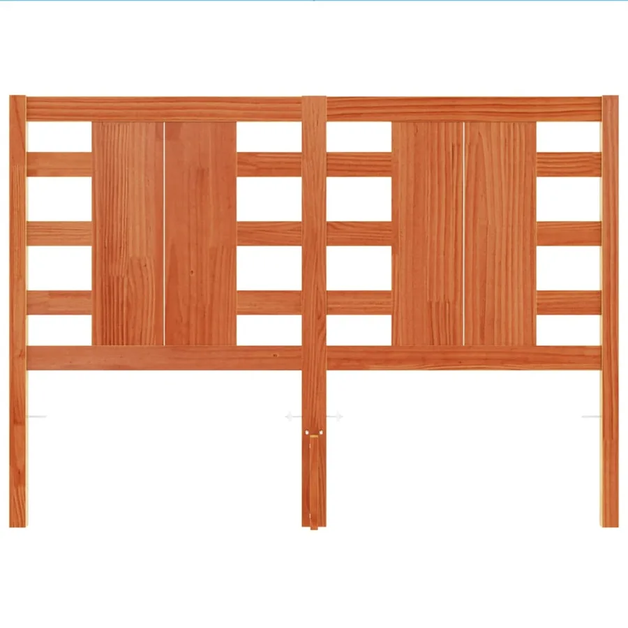 Tête de lit cire marron 135 cm bois massif de pin - 4