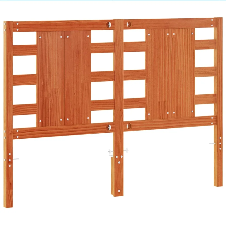 Tête de lit cire marron 135 cm bois massif de pin - 6