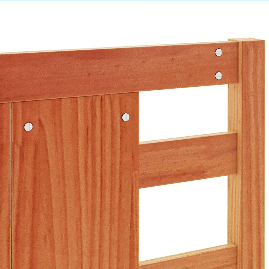 Tête de lit cire marron 135 cm bois massif de pin - 7