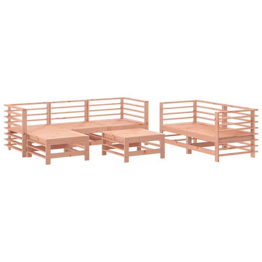 Salon de jardin 7 pcs bois massif douglas - 2