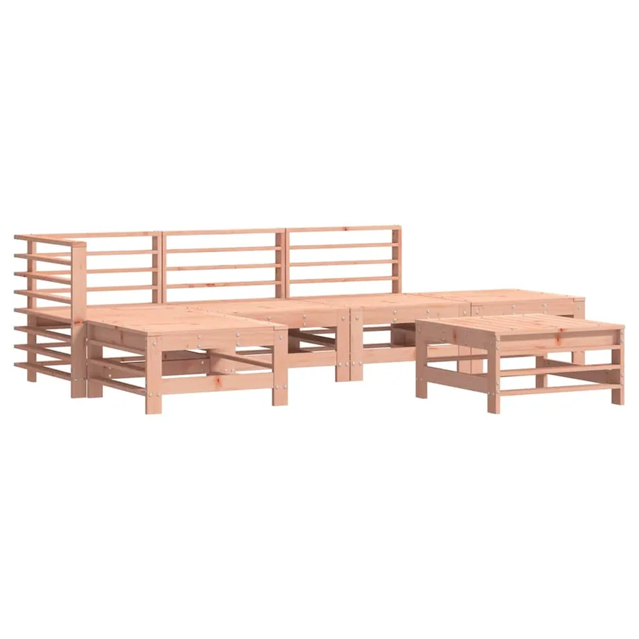 Salon de jardin 6 pcs bois massif douglas - 2