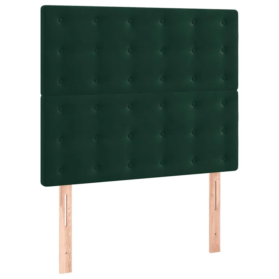 Sommier à lattes de lit matelas et LED Vert foncé 100x200 cm - 7