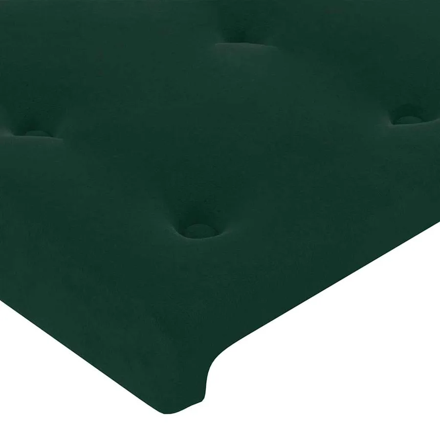 Sommier à lattes de lit matelas et LED Vert foncé 100x200 cm - 8