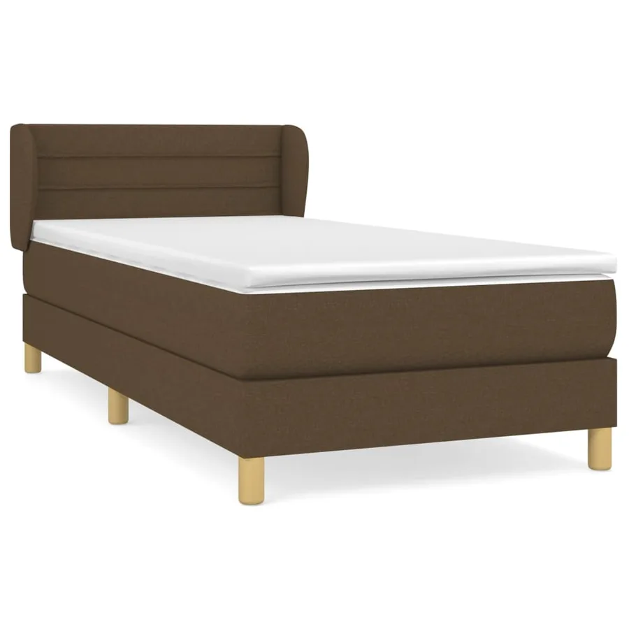 Sommier à lattes de lit avec matelas Marron foncé 80x200 cm - 2