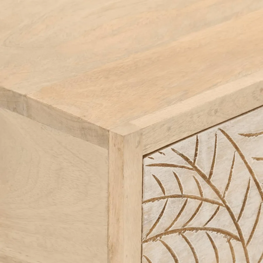 Table console 90x30x76 cm bois massif de manguier et fer - 6