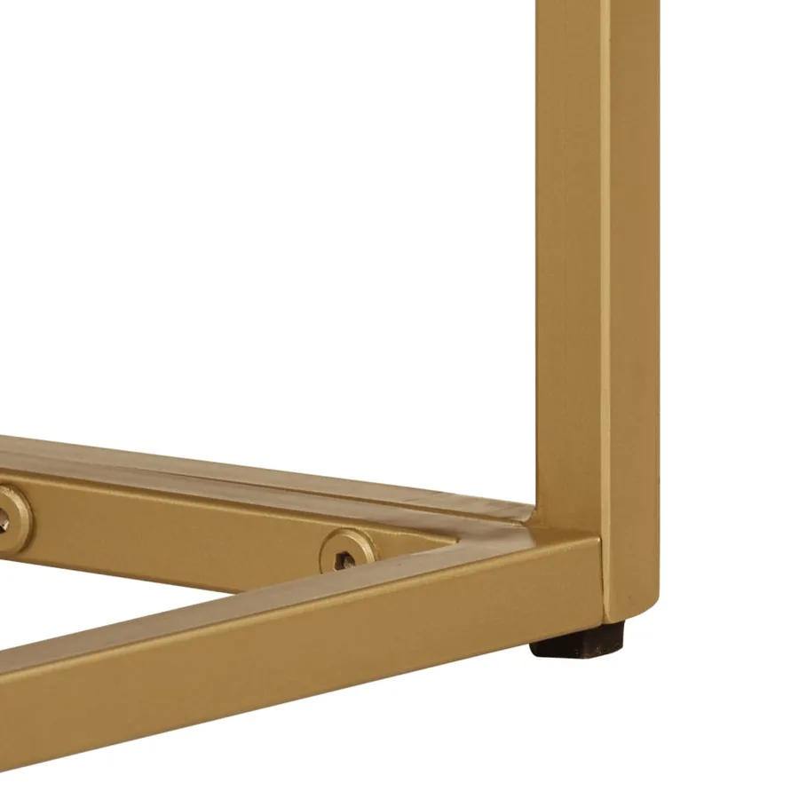 Table console 90x30x76 cm bois massif de manguier et fer - 8