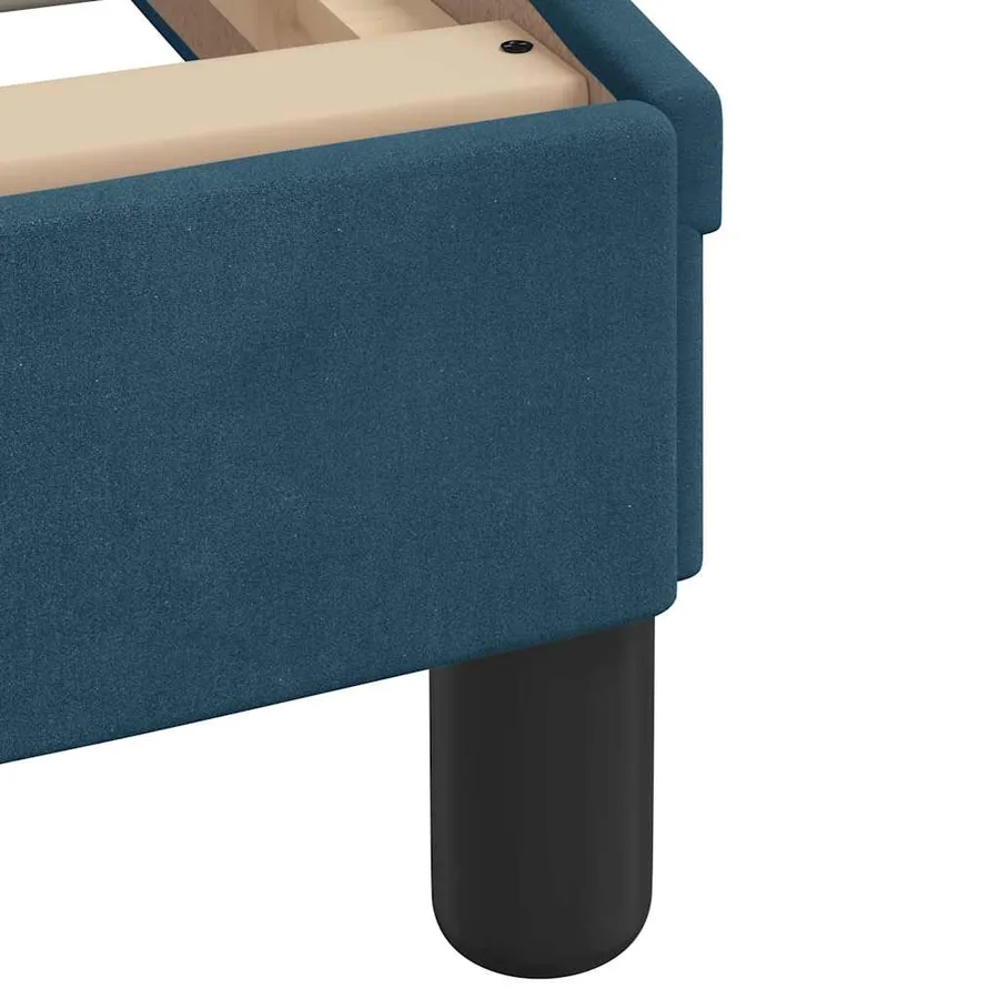 Lit avec matelas Dover bleu 80x200 cm velours - 6