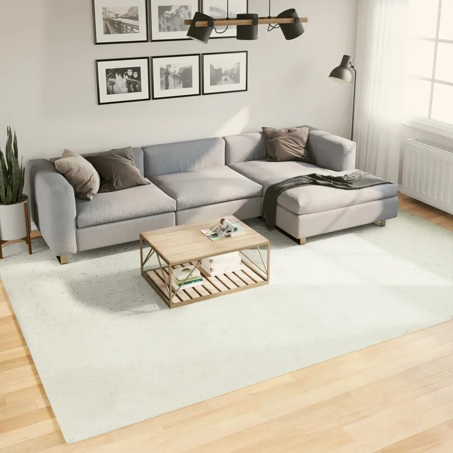 Tapis OVIEDO à poils courts crème 240x340 cm