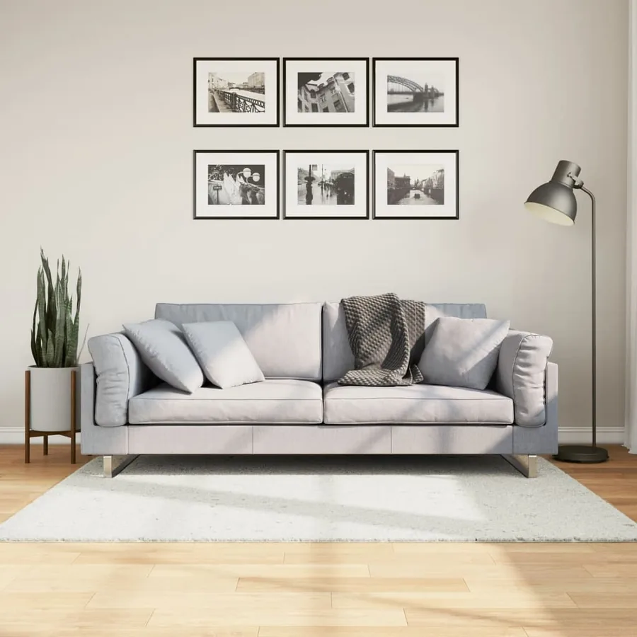 Tapis OVIEDO à poils courts crème 120x170 cm