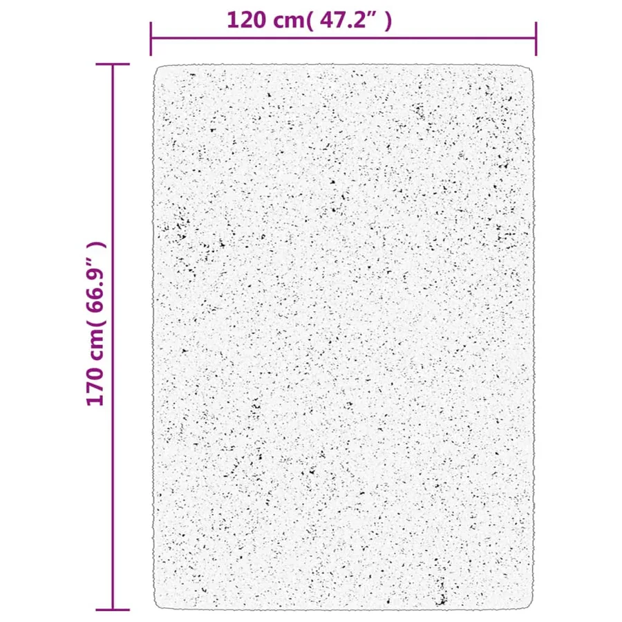 Tapis OVIEDO à poils courts crème 120x170 cm - 10