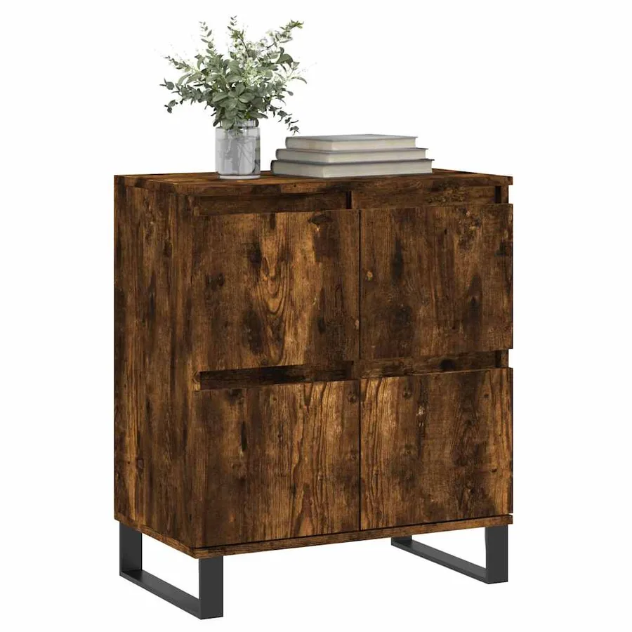 Buffet Chêne fumé 60x35x70 cm Bois d'ingénierie - 3