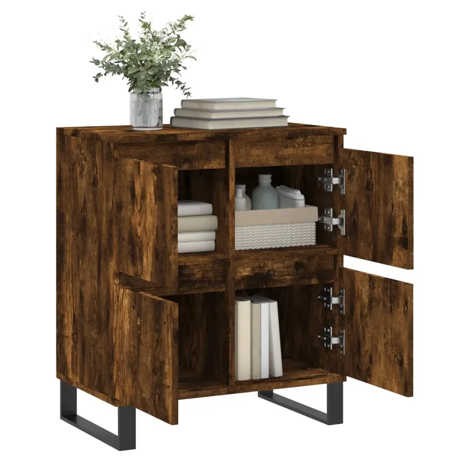 Buffet Chêne fumé 60x35x70 cm Bois d'ingénierie - 4