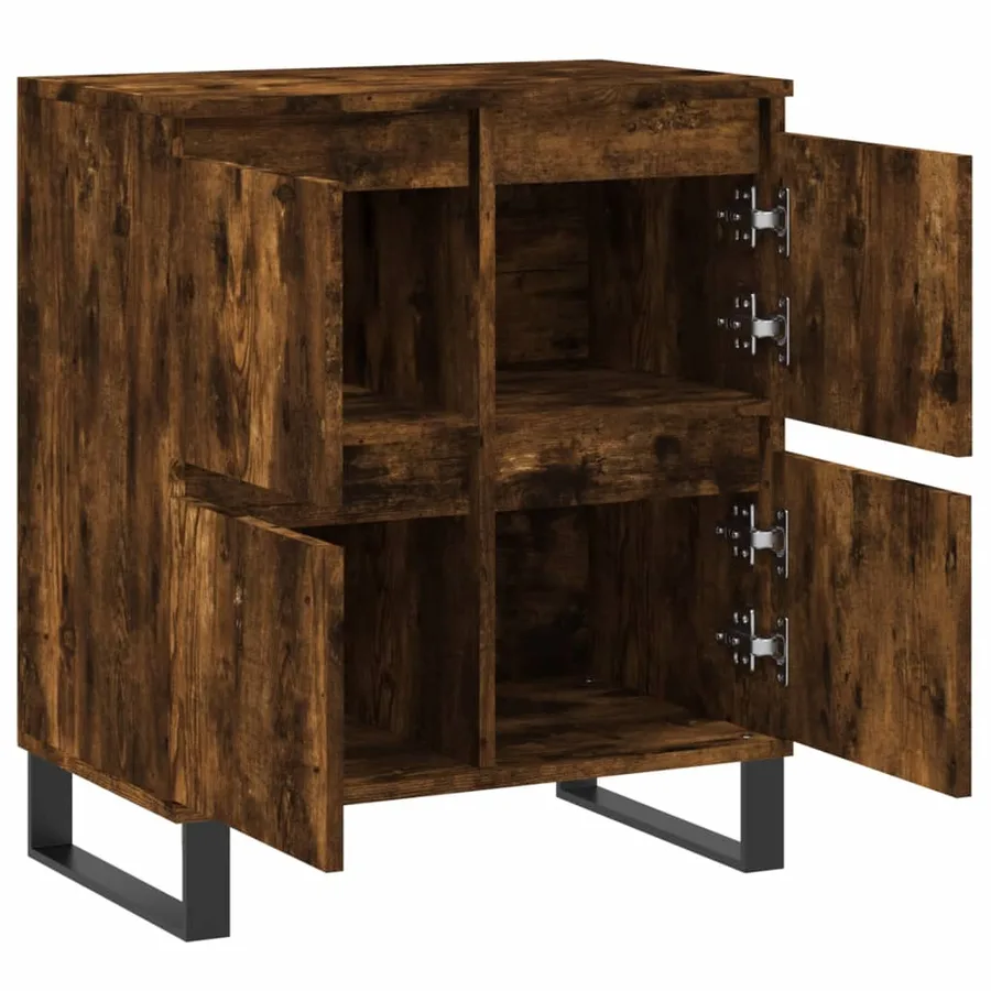 Buffet Chêne fumé 60x35x70 cm Bois d'ingénierie - 6