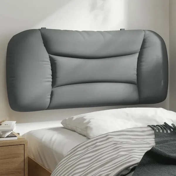 Coussin de tête de lit Hvar gris clair 90 cm tissu