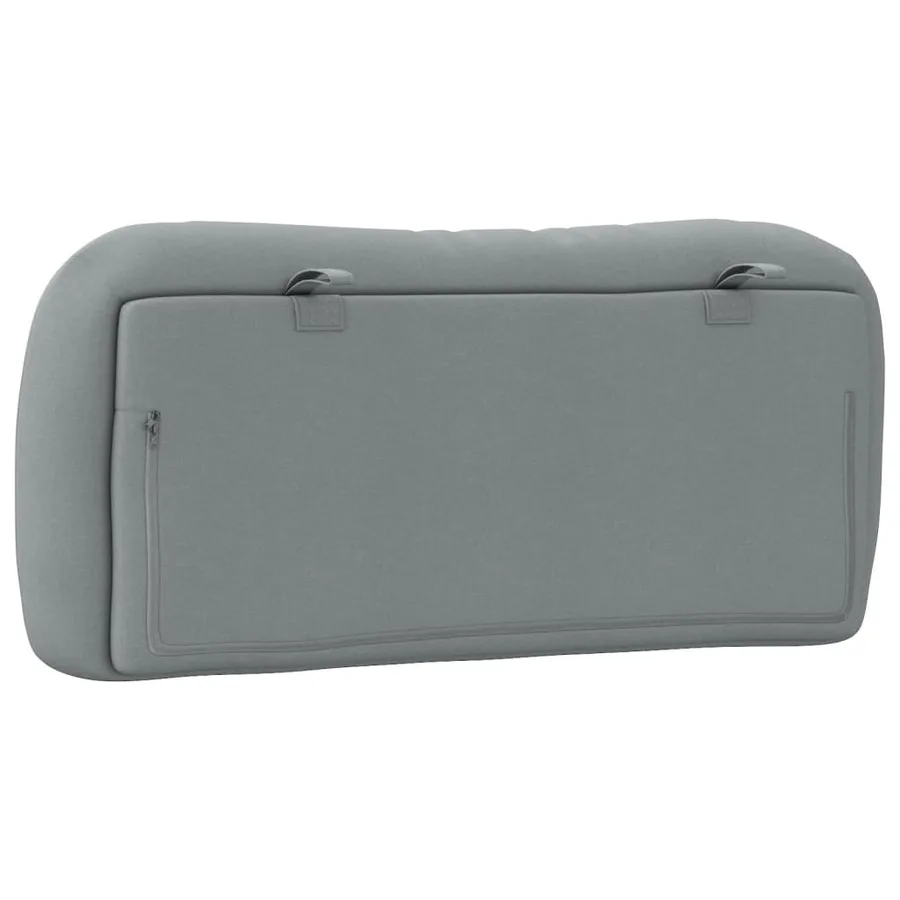 Coussin de tête de lit Hvar gris clair 90 cm tissu - 7