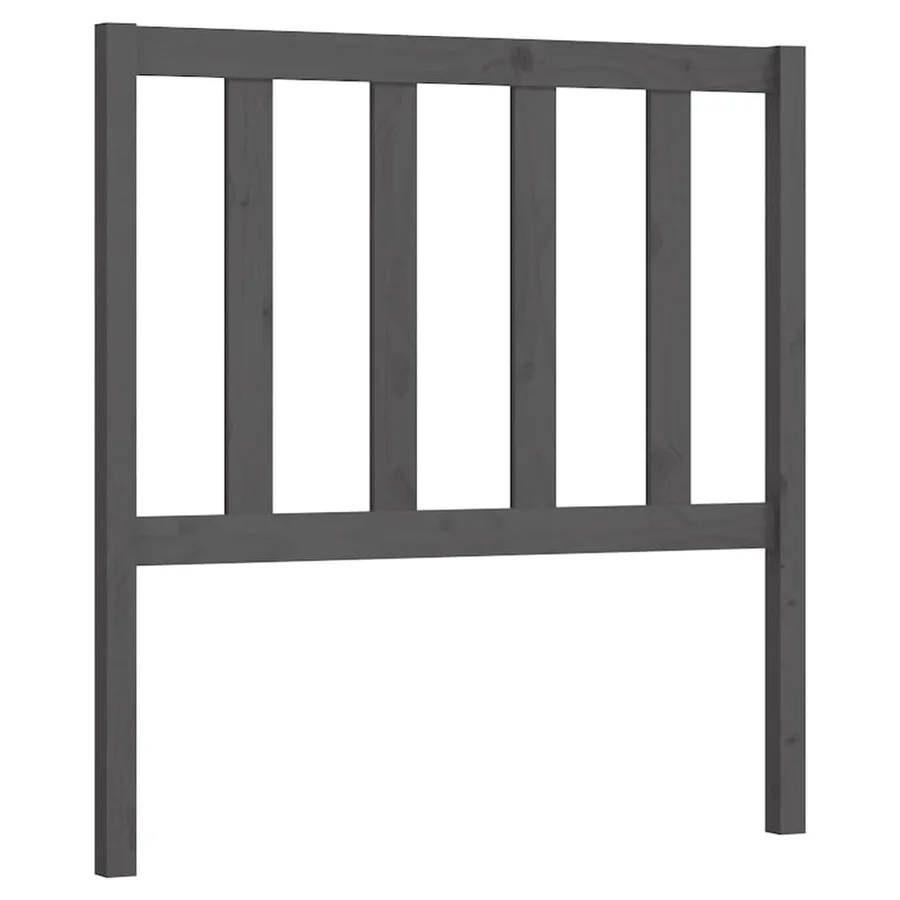 Tête de lit Gris 96x4x100 cm Bois massif de pin - 2