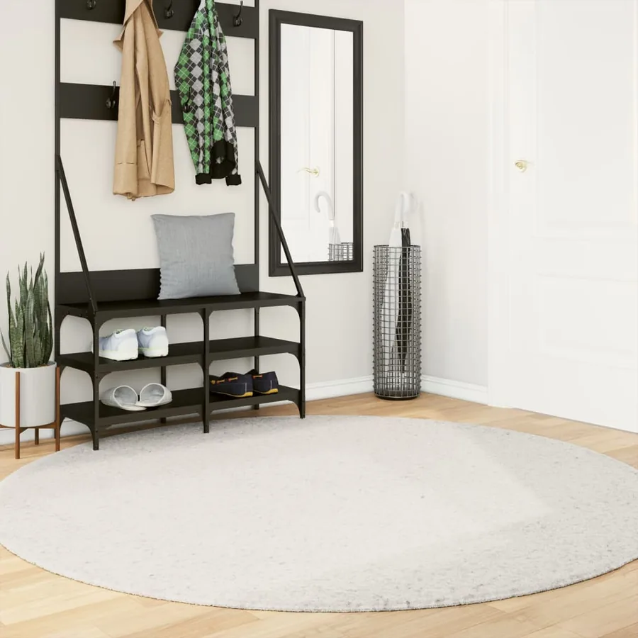 Tapis OVIEDO à poils courts crème Ø 200 cm