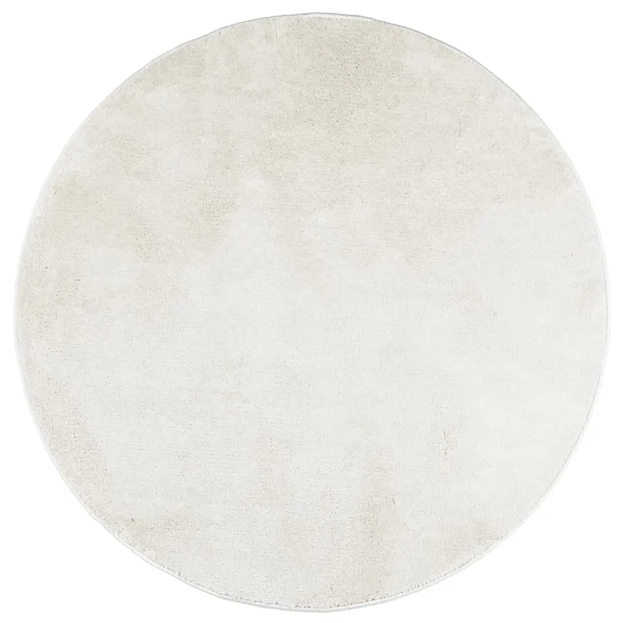 Tapis OVIEDO à poils courts crème Ø 200 cm - 2