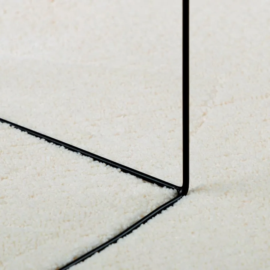 Tapis OVIEDO à poils courts crème Ø 200 cm - 8