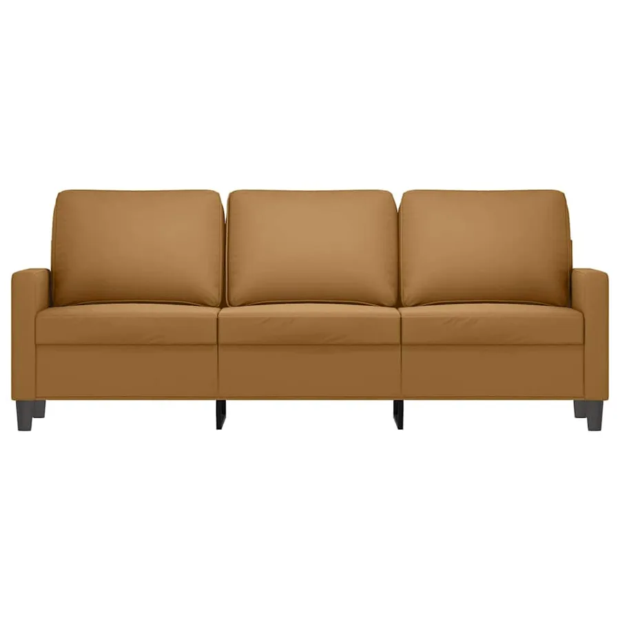 Canapé à 3 places Marron 180 cm Velours - 3