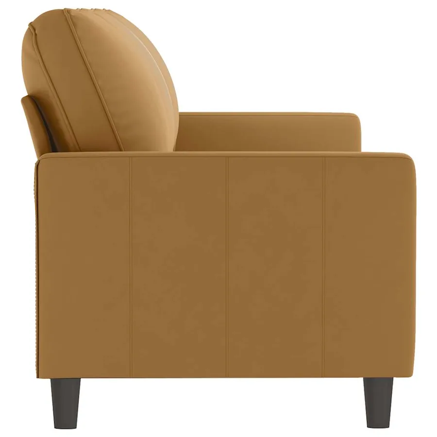 Canapé à 3 places Marron 180 cm Velours - 4