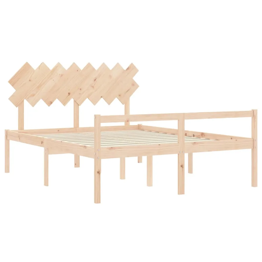 Lit pour personne âgée sans matelas 160x200 cm bois massif - 5