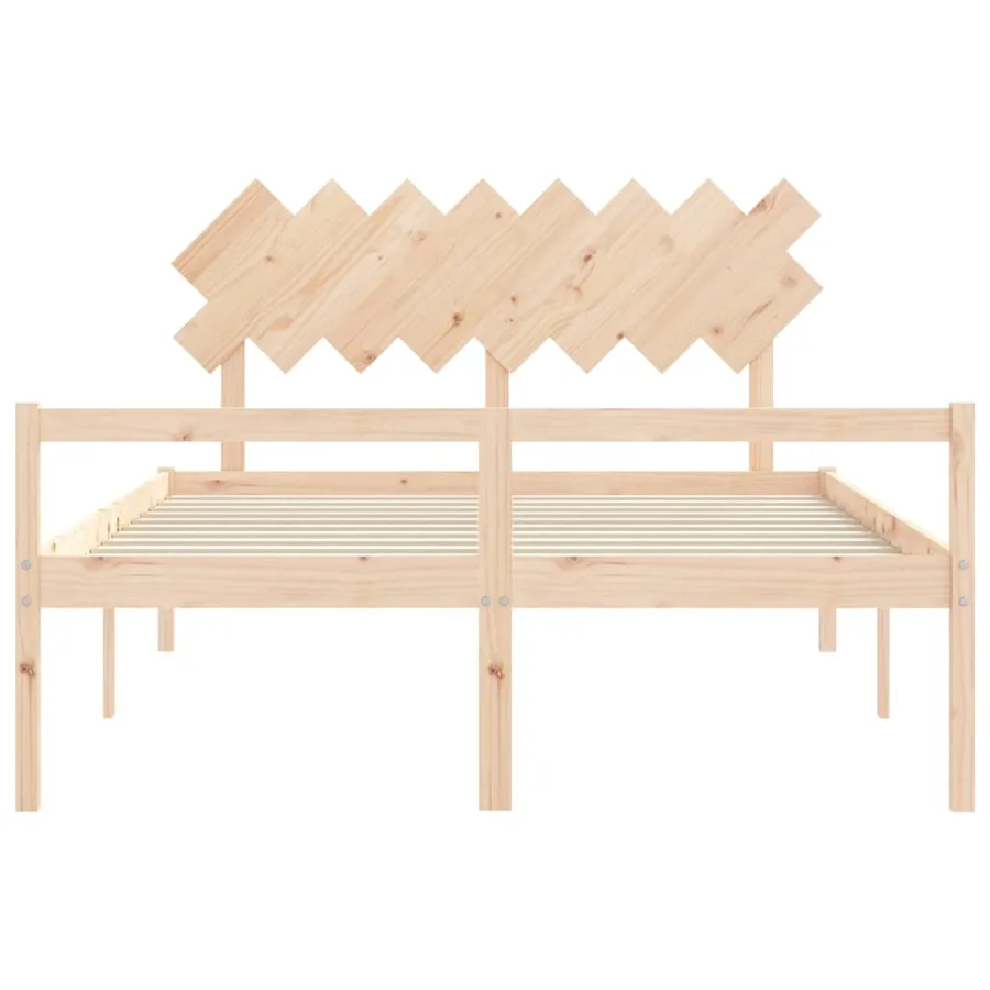 Lit pour personne âgée sans matelas 160x200 cm bois massif - 6
