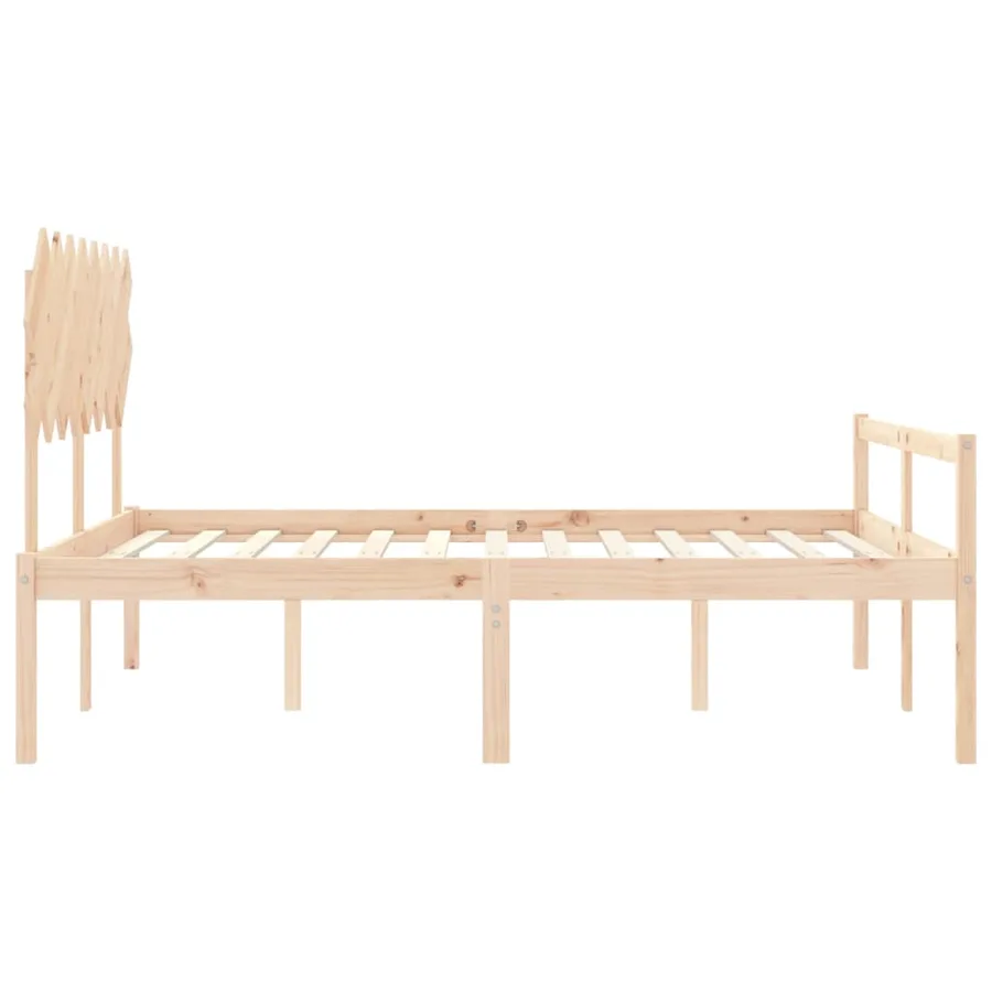 Lit pour personne âgée sans matelas 160x200 cm bois massif - 7