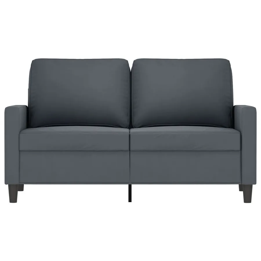 Canapé à 2 places Gris foncé 120 cm Velours - 3