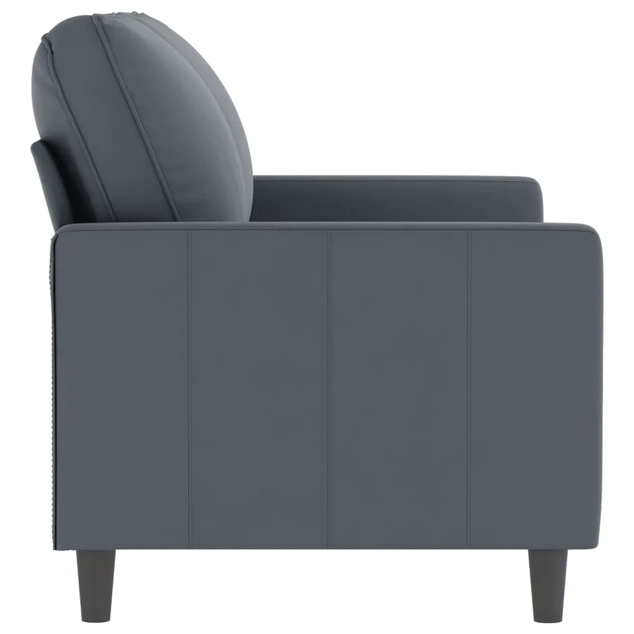 Canapé à 2 places Gris foncé 120 cm Velours - 4
