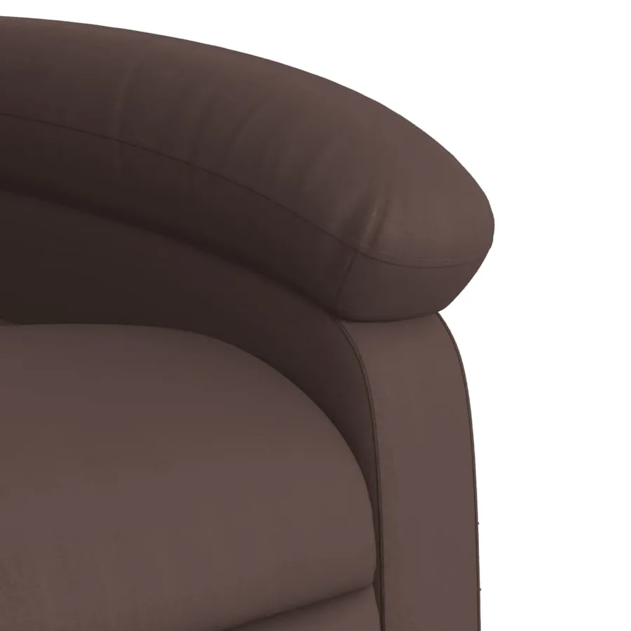 Fauteuil inclinable électrique Marron Similicuir - 11