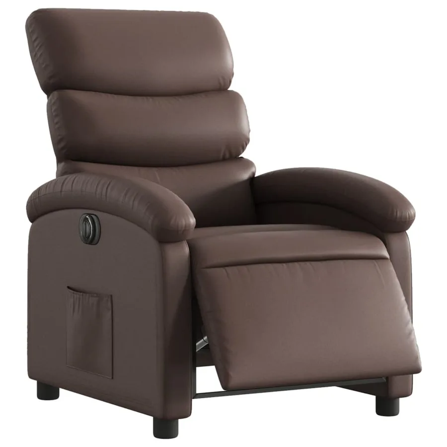 Fauteuil inclinable électrique Marron Similicuir - 3