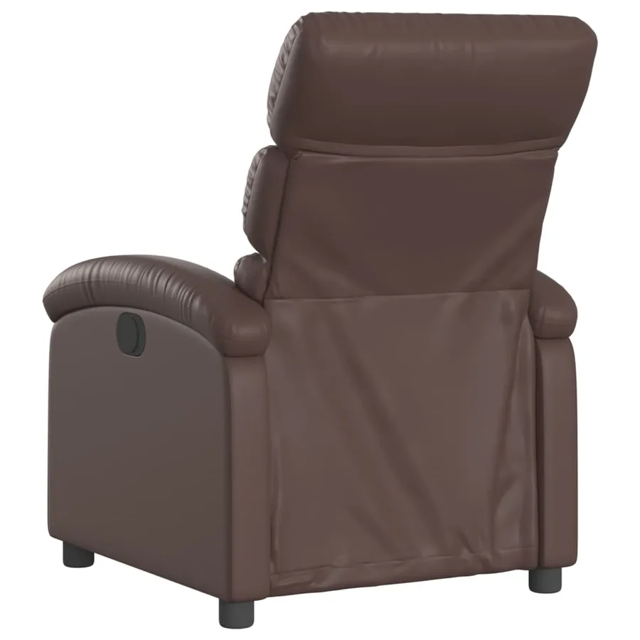 Fauteuil inclinable électrique Marron Similicuir - 5