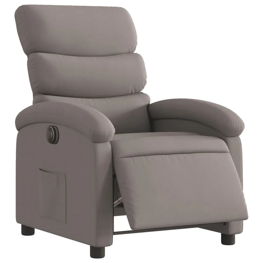 Fauteuil inclinable électrique Taupe Tissu - 3