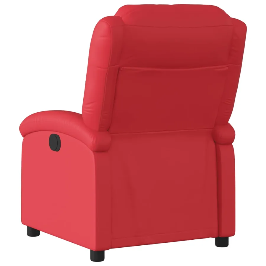 Fauteuil inclinable électrique Rouge Similicuir - 5